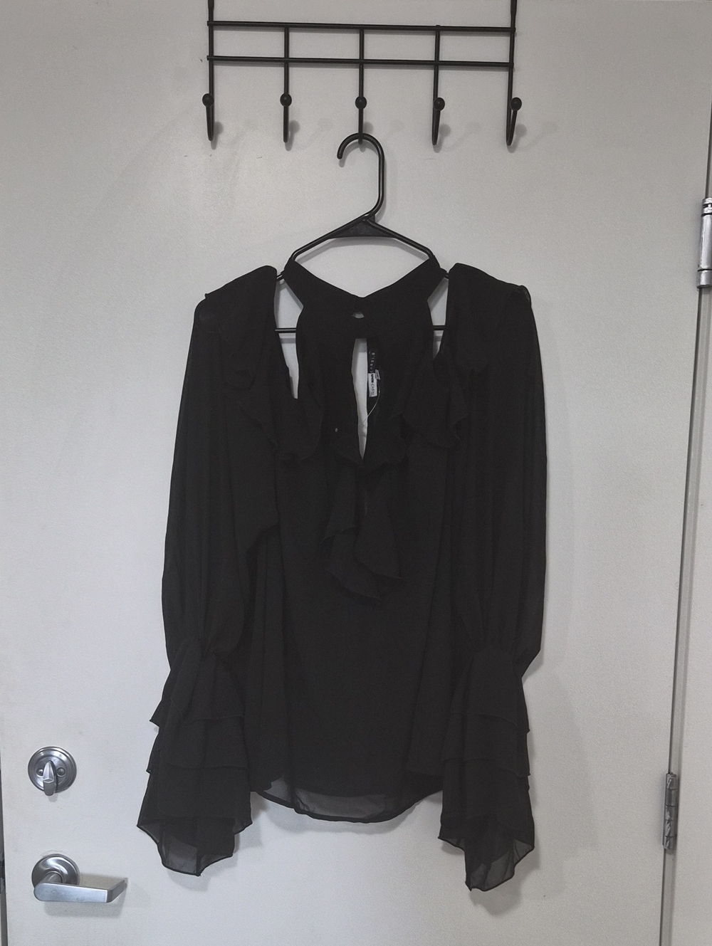 Fashion Nova/Cardi B - I'm On My Own Competition Ruffle Top - Black 3X